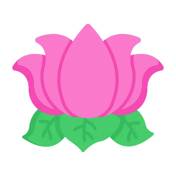 Bunga Teratai Ilustrasi Sederhana - Stok Vektor