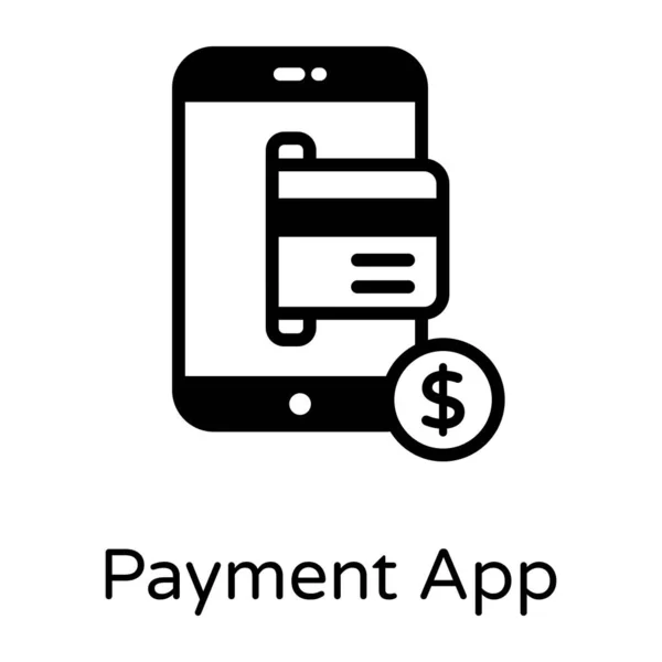 Mobile Payment Flat Vector Symbol — Stockvektor