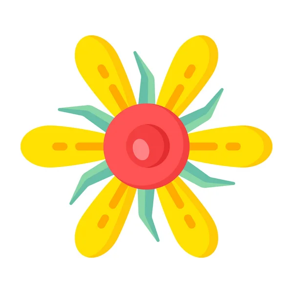 Blumensymbol Cartoon Illustration Von Blumen Vektorsymbolen Für Web — Stockvektor