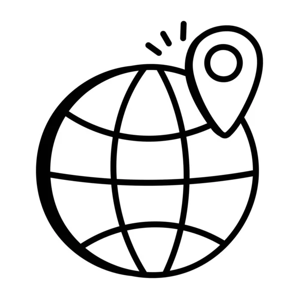 Globalt Nätverk Ikon Vektor Illustration — Stock vektor