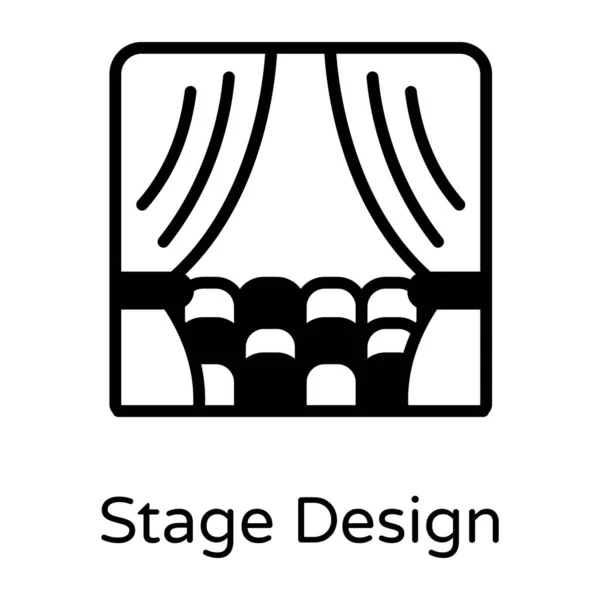 Theater Web Symbol Einfache Illustration — Stockvektor