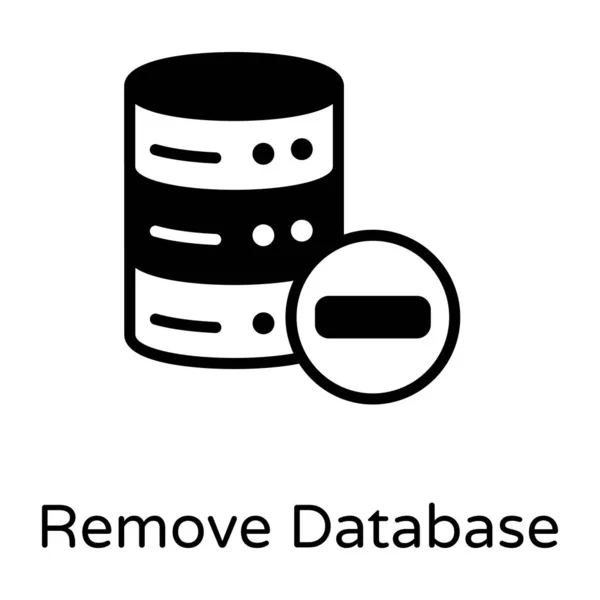 Database Flat Icon Design Data Storage — Stock Vector