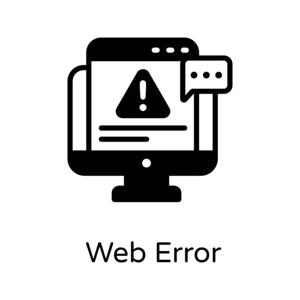 Fehler Vektor Symbol Editierbare Umrisssymbole Für Web — Stockvektor