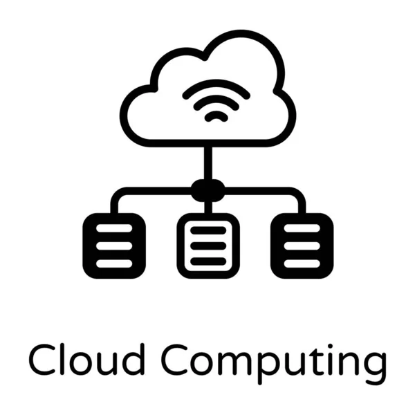 Cloud Computing Webikone — Stockvektor