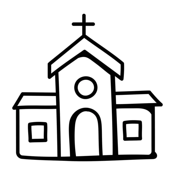 Église Icône Web Illustration Simple — Image vectorielle