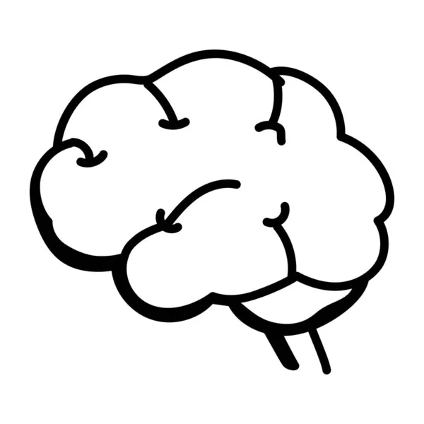 Illustration Vectorielle Icône Cerveau — Image vectorielle