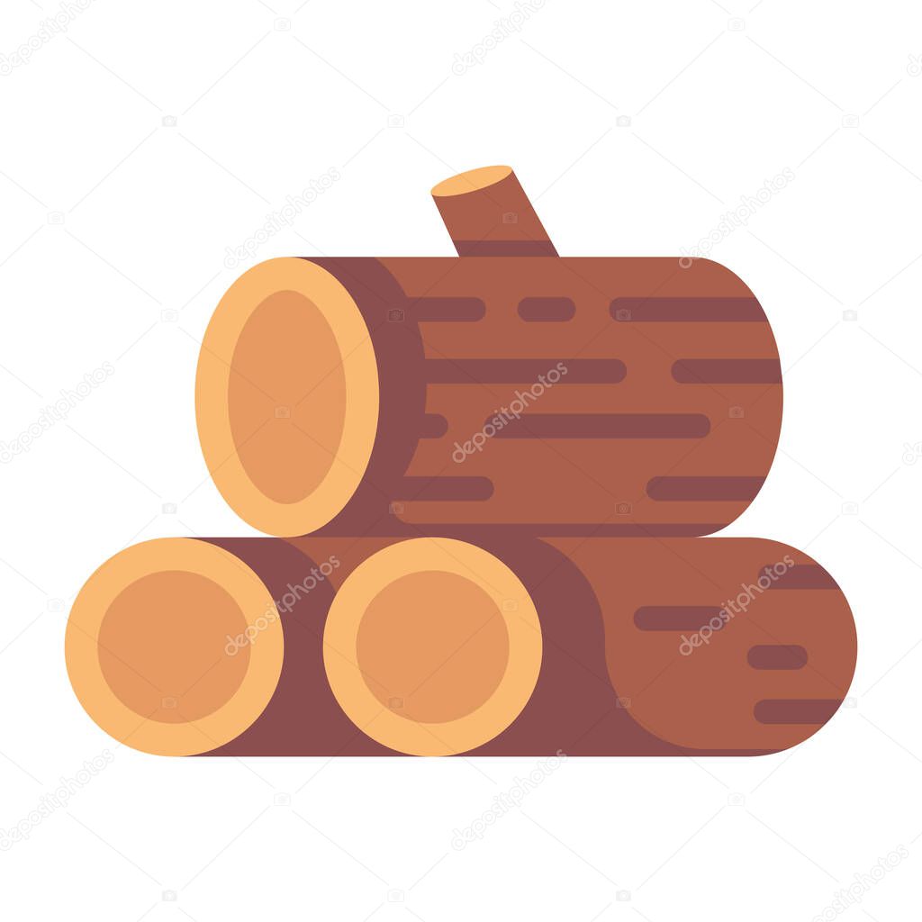 wood logs icon. cartoon of wooden log vector illustration for web design isolated on white background