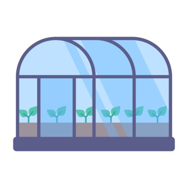 Bitkilerle dolu sera, vektör illüstrasyon tasarımı