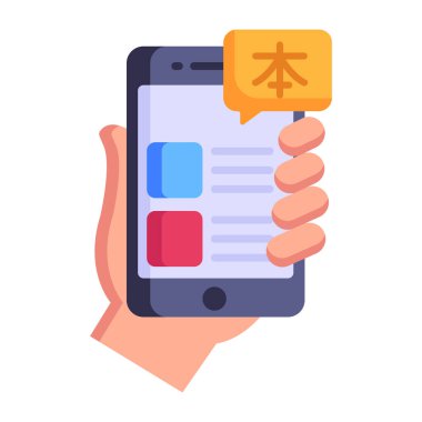 akıllı telefon el vektör resimlemesi