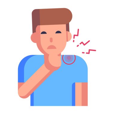 Mavi gözlü ve gözlüklü adam vektör çizim tasarımı