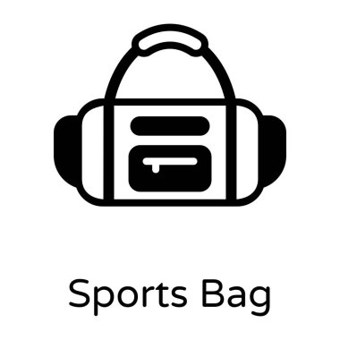Spor çantası. Web simgesi basit illüstrasyon