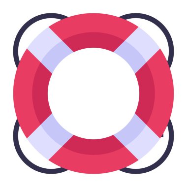 yaşam şamandırası düz simgesi, vektör illüstrasyonu