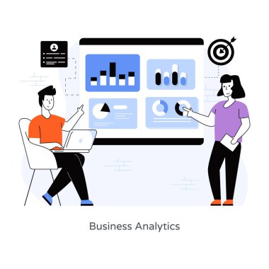 seo modern simgelerin düz tasarım vektör çizimi