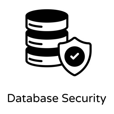 veritabanı düz vektör simgesi