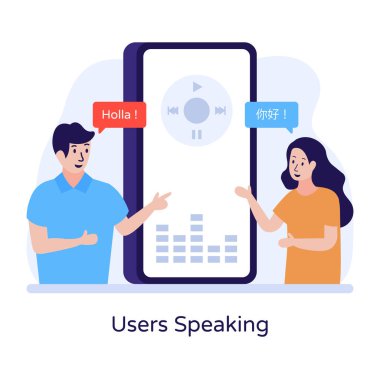 çevrimiçi sohbet vektör çizimi tasarımı