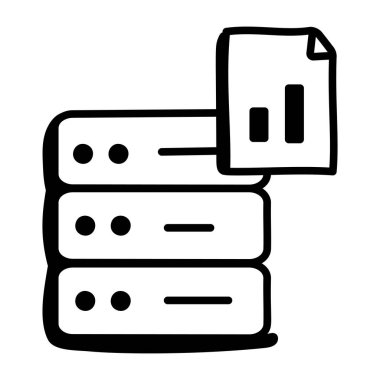 izometrik simgeye ev sahipliği yapan veri sunucuları, vektör illüstrasyonu