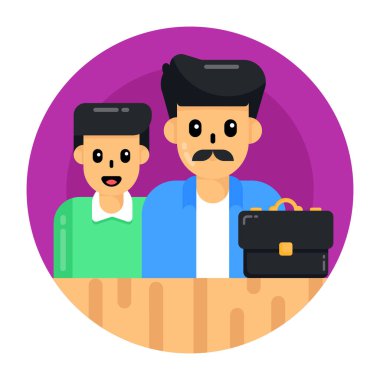 Akıllı telefon vektör illüstrasyon tasarımına sahip iş adamları