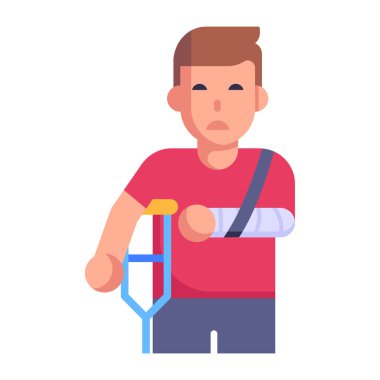 Elinde bira poşeti olan bir adam vektör çizimi tasarımı