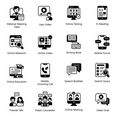 Seo ve teknoloji simgesinin vektör illüstrasyonu