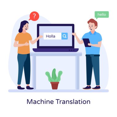 İnternetten alışveriş. Dizüstü bilgisayarı ve akıllı telefonu olan kadın. vektör illüstrasyonu