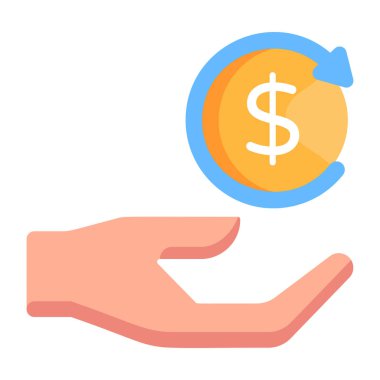 Para için. Web simgesi basit illüstrasyon