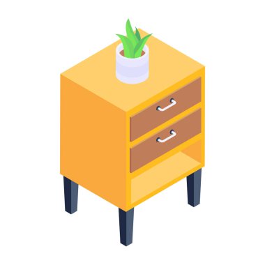 Mobilya. Web simgesi basit illüstrasyon