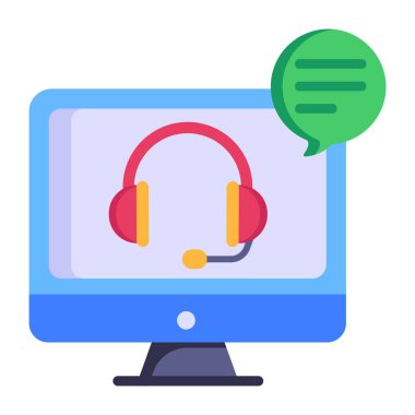 Çağrı merkezi ikon vektör illüstrasyonu