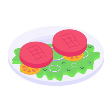 Lezzetli yemekler, vektör çizimi