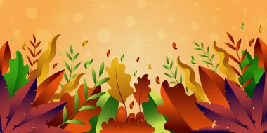 Sonbahar yaprakları arka planda. vektör illüstrasyonu