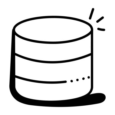 veritabanı. Web simgesi basit illüstrasyon