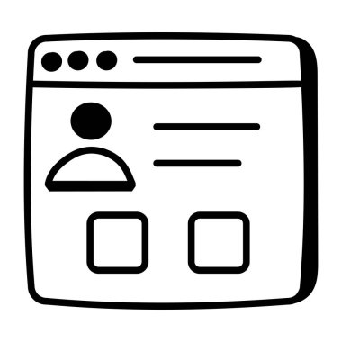 tarayıcı simgesi vektör illüstrasyonu