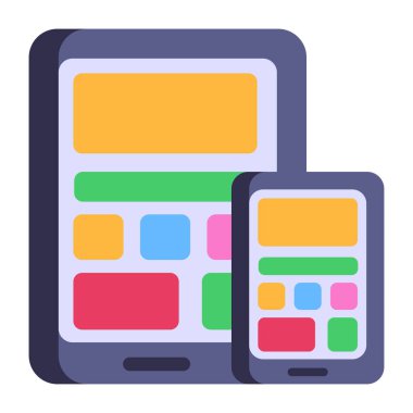 mobil ödeme düz vektör simgesi