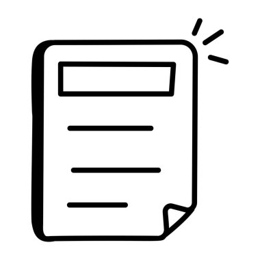 belge simgesi, vektör çizimi