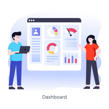 İş, finans, internet, pazarlama, analitik. düz vektör arkaplanı