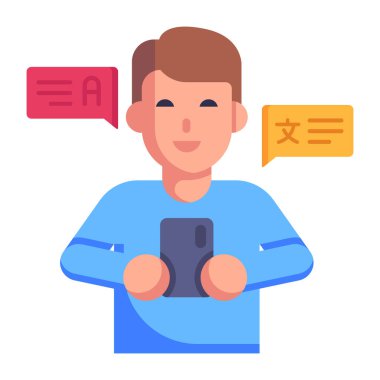 çevrimiçi çeviri vektör illüstrasyonu