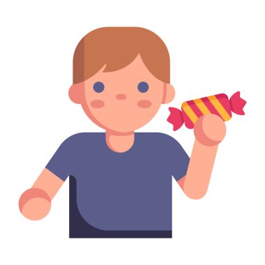 Şekerli çocuk, vektör çizimi tasarımı