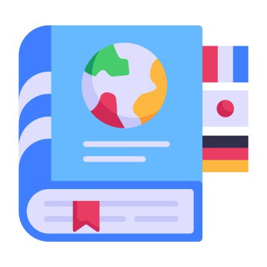 Kitap. Web simgesi basit illüstrasyon