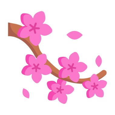 Çiçek. Web simgesi basit illüstrasyon