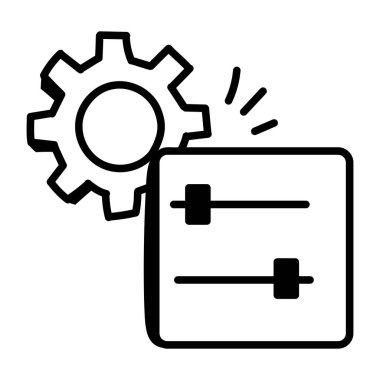 Ayarlar. Web simgesi basit illüstrasyon