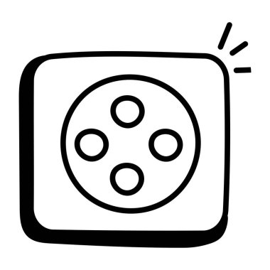 film makarası ikon vektör illüstrasyonu