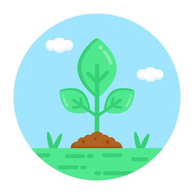 Ağaç. Web simgesi basit illüstrasyon