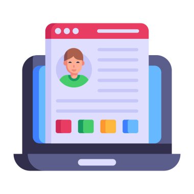 dizüstü bilgisayar vektör simgesi. Düz çizim. 10 saniye.