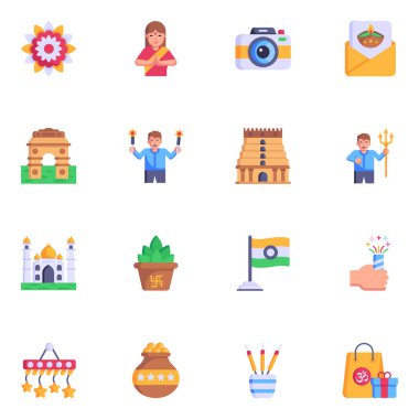 Modern eğitimin vektör çizimi ve kutlama sembolü. Basit biçim 36 ve web için okul stoku simgeleri.