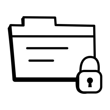 Kilit simgesi, vektör illüstrasyonlu dizin