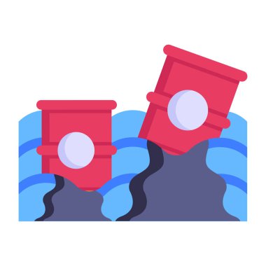 Su fıskiyeli yağ pompası vektör çizimi