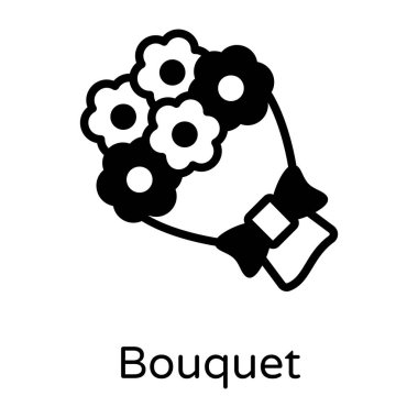 çiçek vektör simgesi modern illüstrasyon