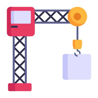 İnşaat vinç simgesi. vektör çizim