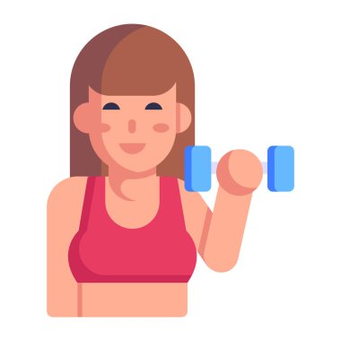 Dambıl vektör çizimi olan kadın