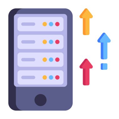 veri transferi. vektör basit illüstrasyon