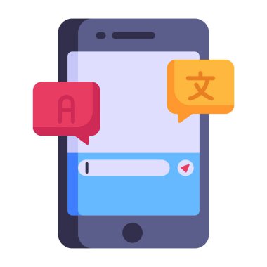 İleti vektör çizimine sahip cep telefonu